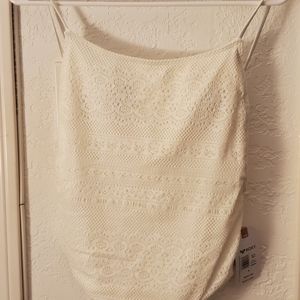 NWT white Roxy one piece bathing suit